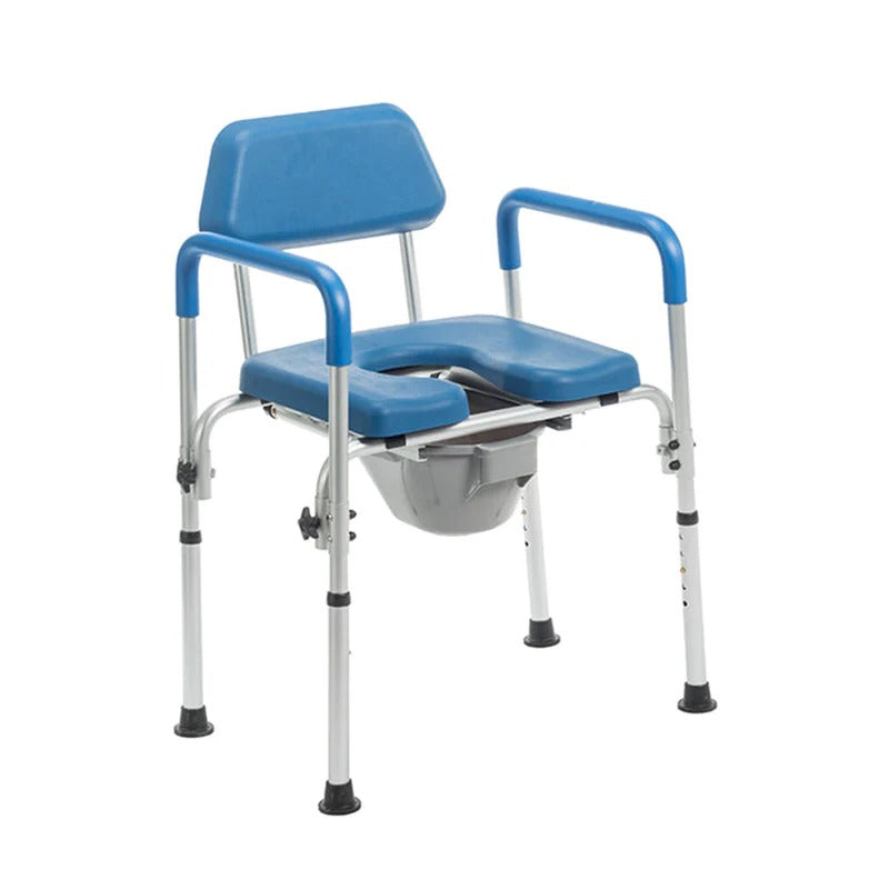 SoftSecure 3 in1 Commode Chair w/Back (Blue)